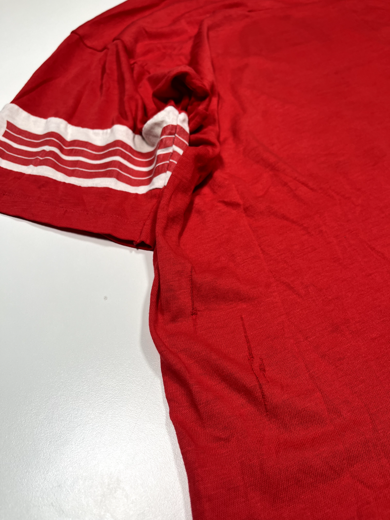 Vintage 80s Georgia Bulldogs NCAA Football 3/4 SleeveT-Shirt Size Medium Red