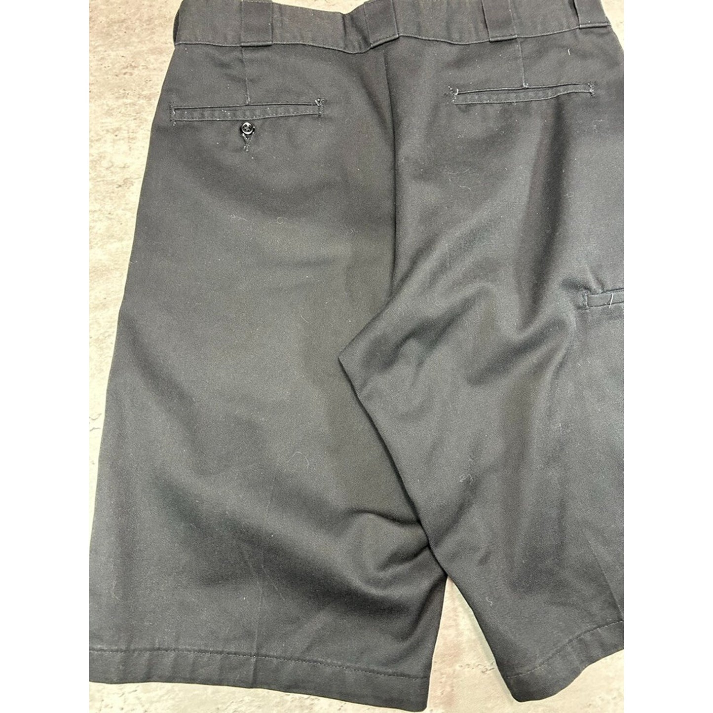 Dickies Relaxed Fit Canvas Workwear Five Pocket Shorts Size 34 Black