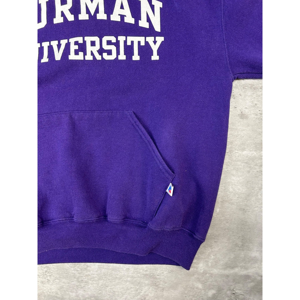 Vintage Furman University Collegiate Spellout Hooded Sweatshirt Size Medium