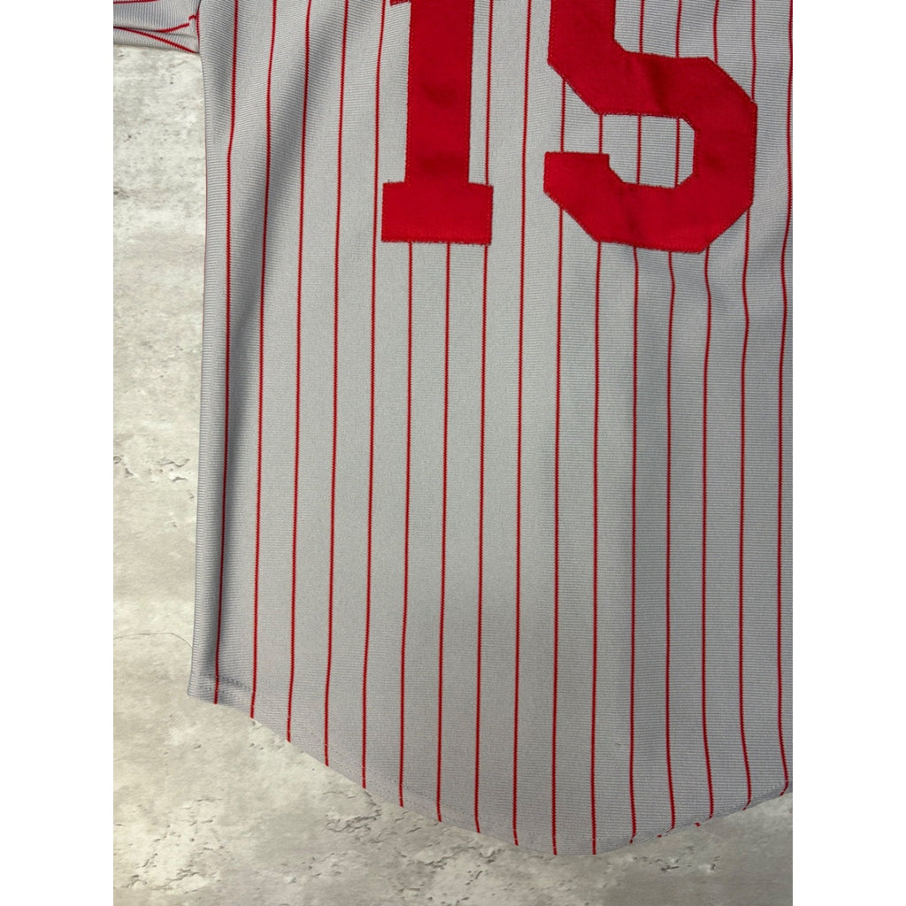 Vintage 80s/90s Spartans Pinstripe Stitched Baseball Jersey Size Small