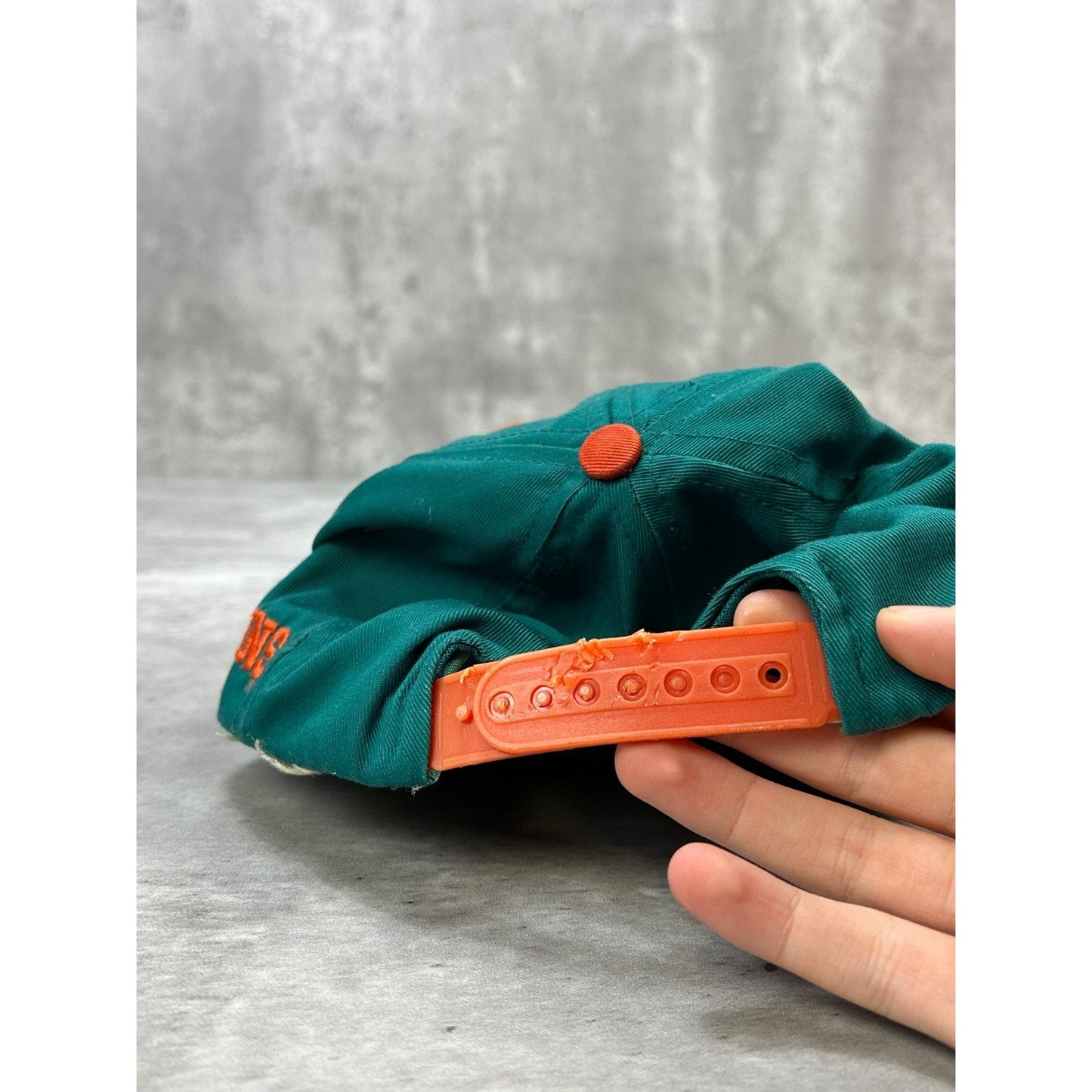 Vintage 90s Miami Dolphins NFL Embroidered Logo Football Snapback Hat OSFA