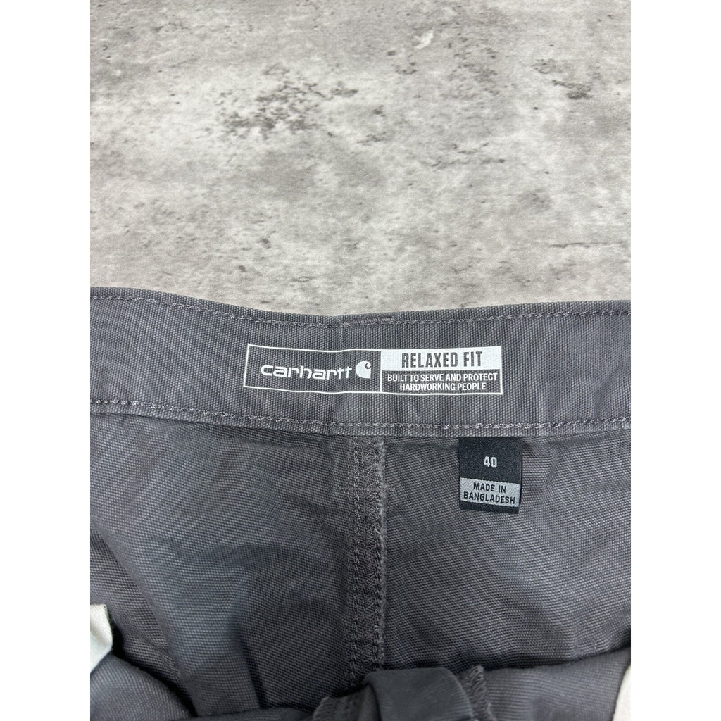 Carhartt Relaxed Fit Canvas Workwear Five Pocket Shorts Size 40 Gray