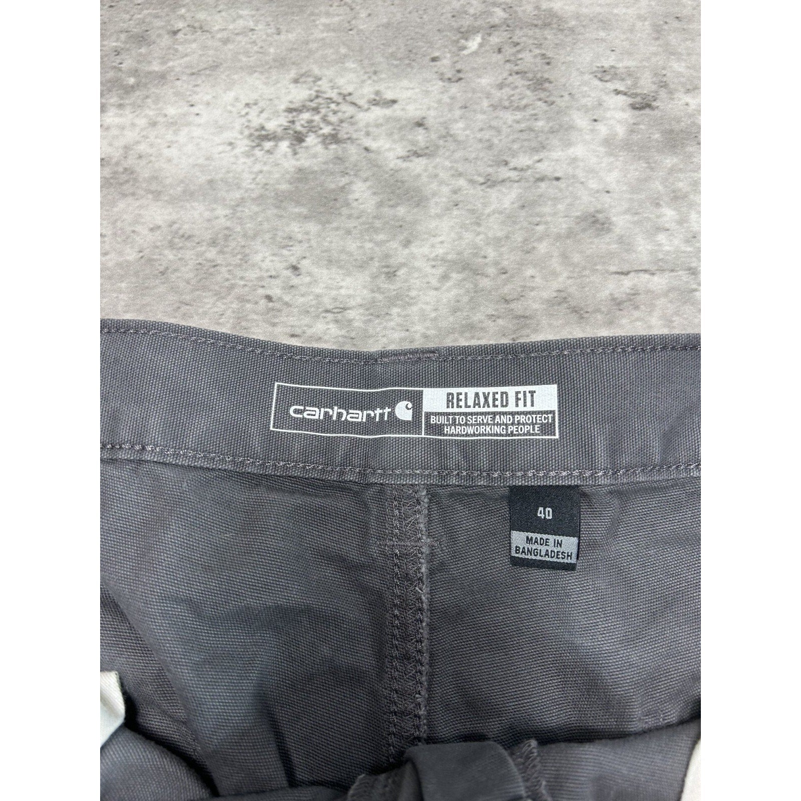 Carhartt Relaxed Fit Canvas Workwear Five Pocket Shorts Size 40 Gray