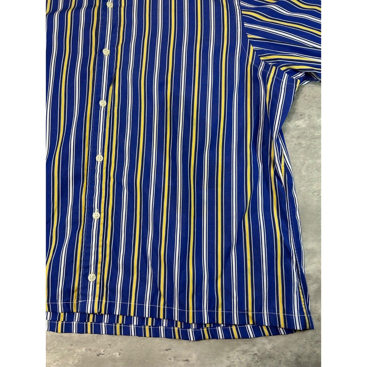 Vintage Polo Ralph Lauren Striped Long Sleeve Cropped Button Up Shirt Size Large