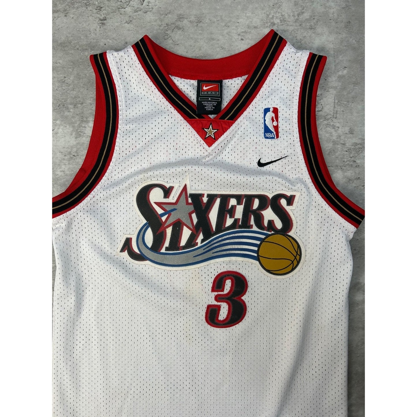 Vintage Allen Iverson #3 Philadelphia 76ers NBA Nike Basketball Jersey YOUTH S
