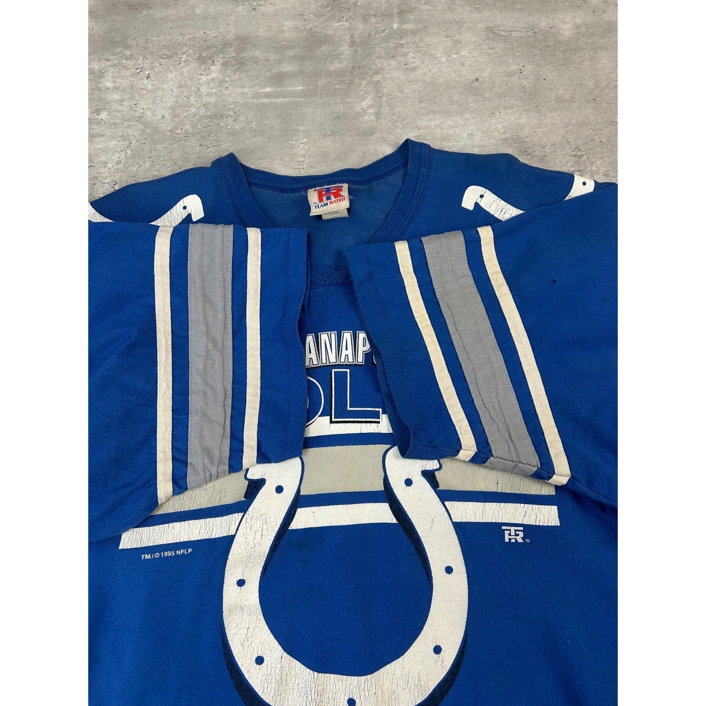 Vintage 1995 Indianapolis Colts NFL Graphic T-Shirt Style Jersey Size Large