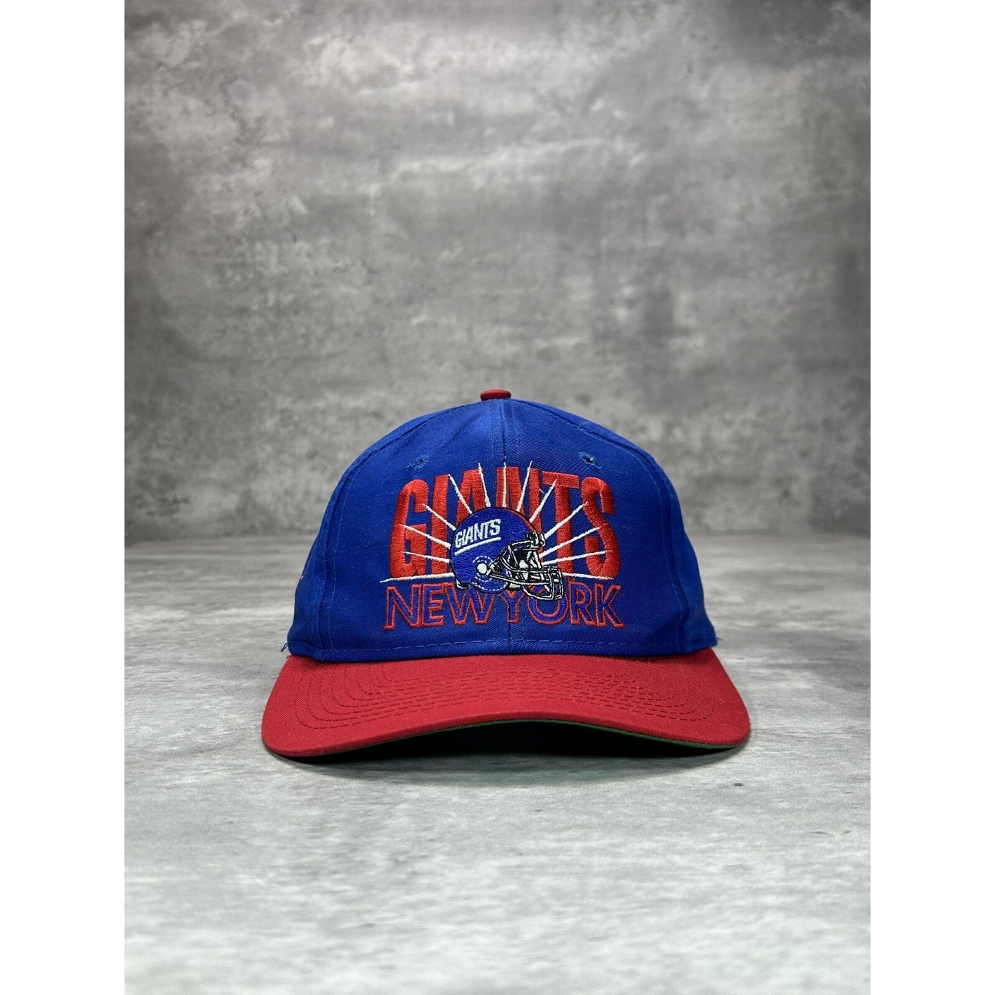 Vintage 90s New York Giants NFL Embroidered Spell Out Football Snapback Hat OSFA