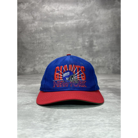 Vintage 90s New York Giants NFL Embroidered Spell Out Football Snapback Hat OSFA