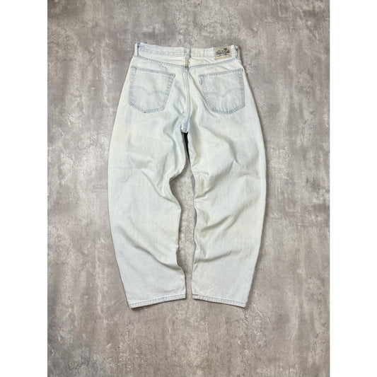 Vintage Levis Silvertab Baggy Fit Light Wash Denim Pants Size 34 Blue