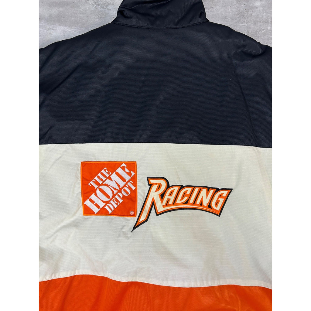 Vintage 90s Tony Stewart #20 Home Depot Racing Nascar Insulated Jacket Size 2XL