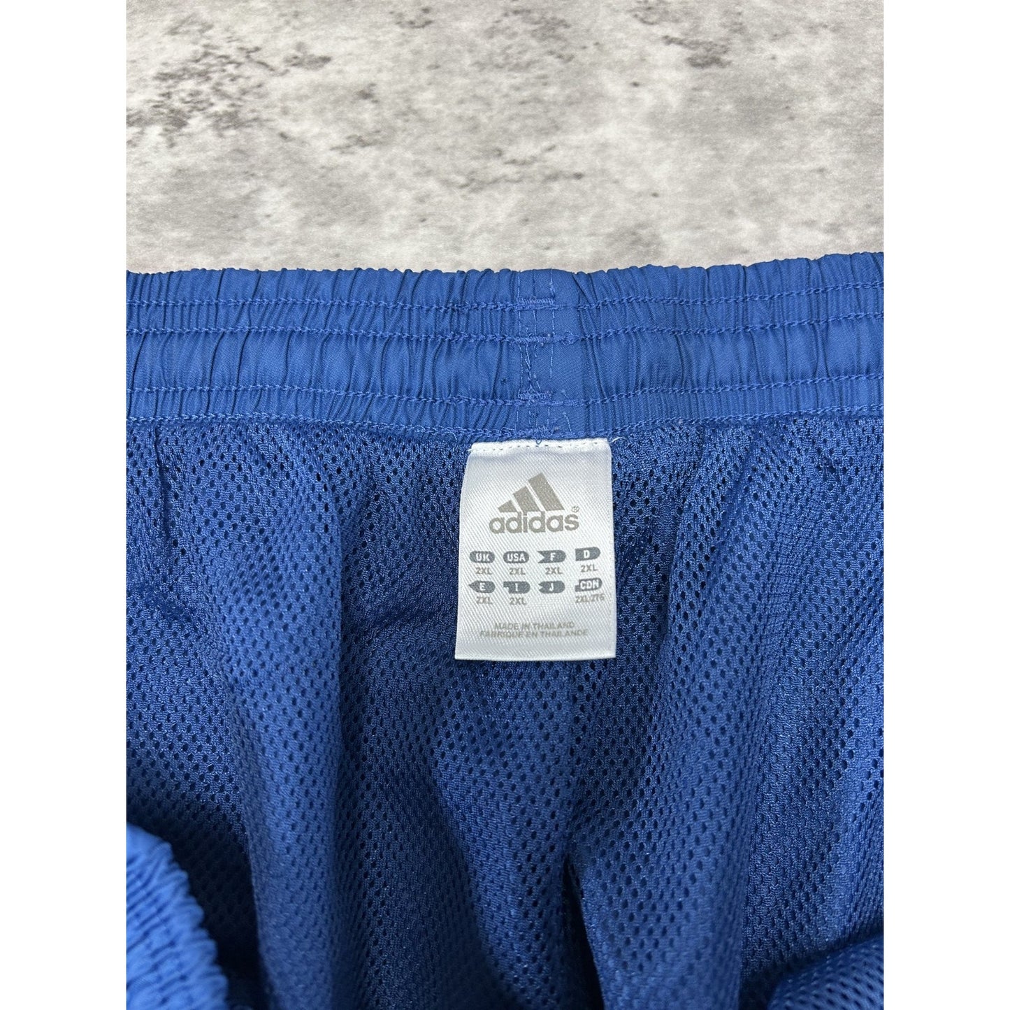 Vintage 90s Adidas Embroidered Logo Nylon Track Pants Size 2XL Blue