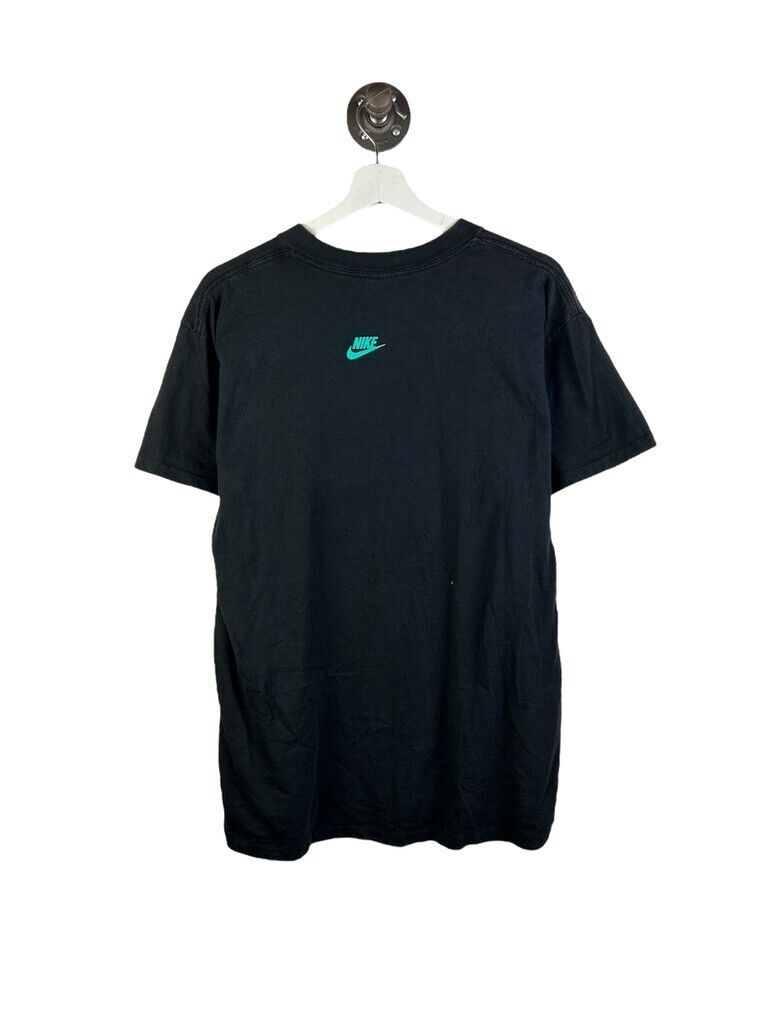 Vintage 80s/90s Nike Graphic Spellout Crest T-Shirt Size XL Black