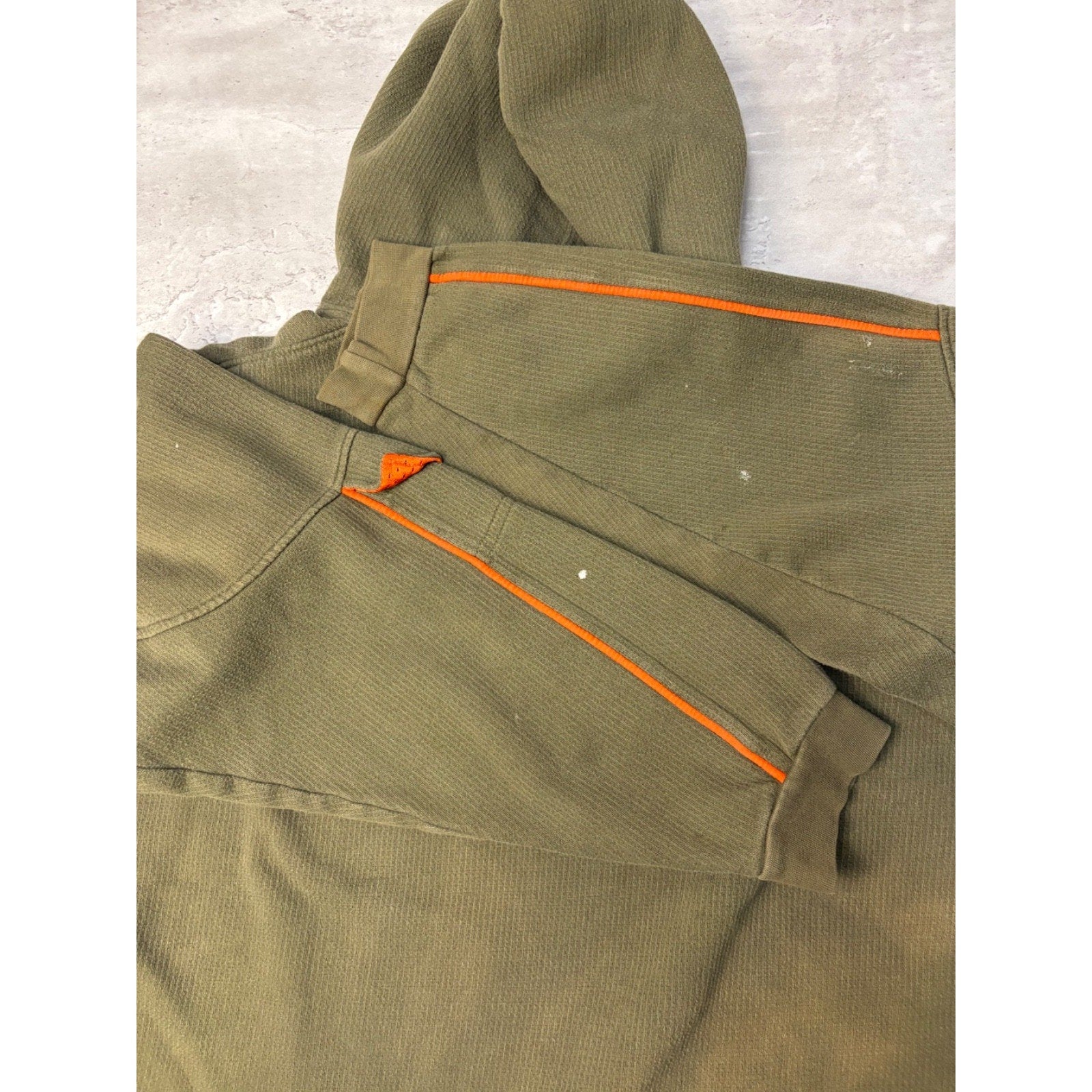 Vintage Malahu Blank Earth Tone Pullover Hooded Sweatshirt Size Large