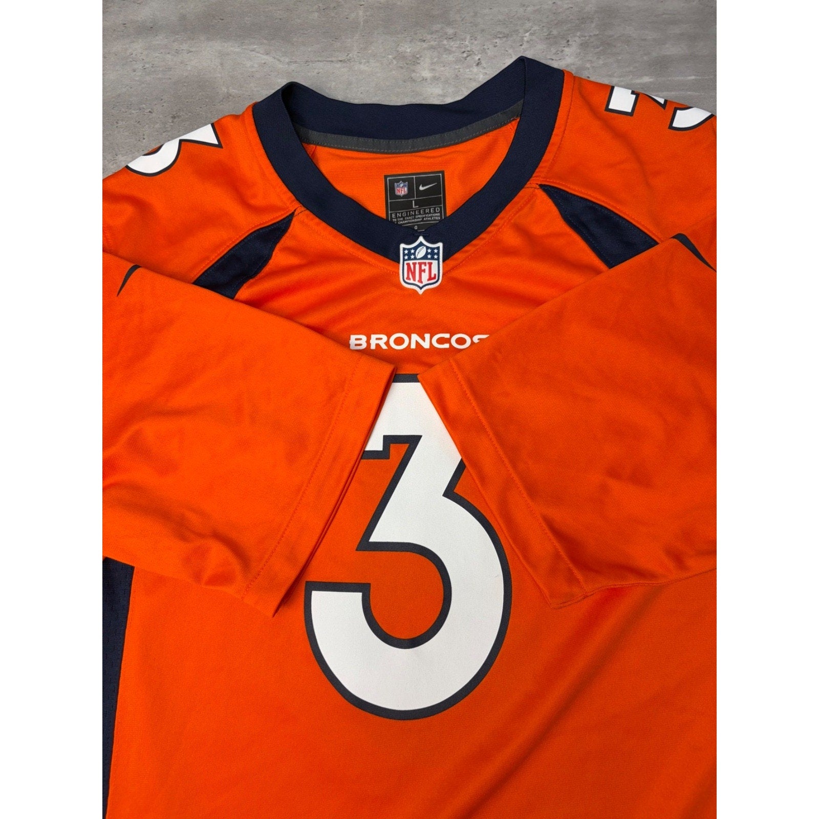 Russell Wilson #3 Denver Broncos NFL Nike Football Jersey Size Large