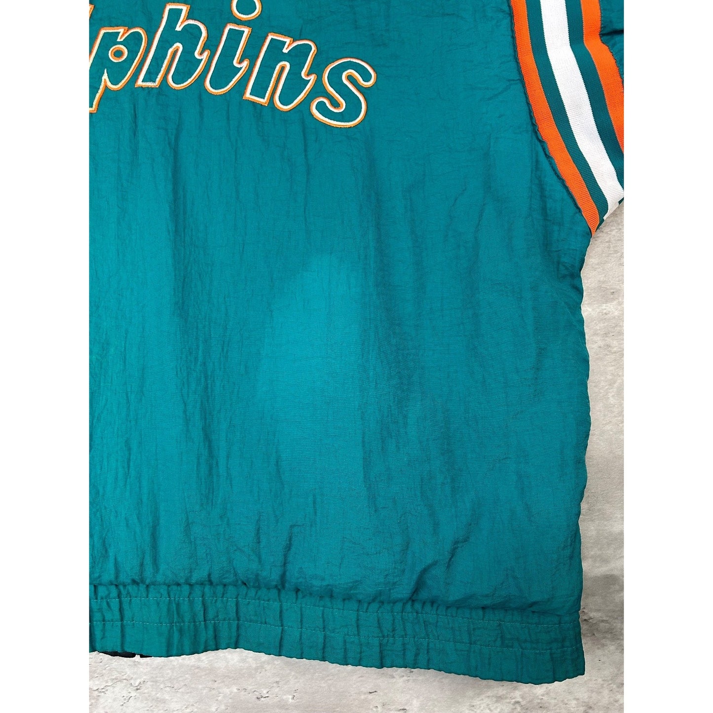 Vintage 90s Miami Dolphins NFL Reversible Insualted Full Zip Jacket Size 2XL