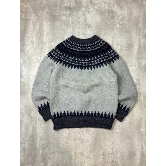 Vintage 80s/90s Two Tone Heavyweight Ribbed Pullover Knit Sweater Size Large