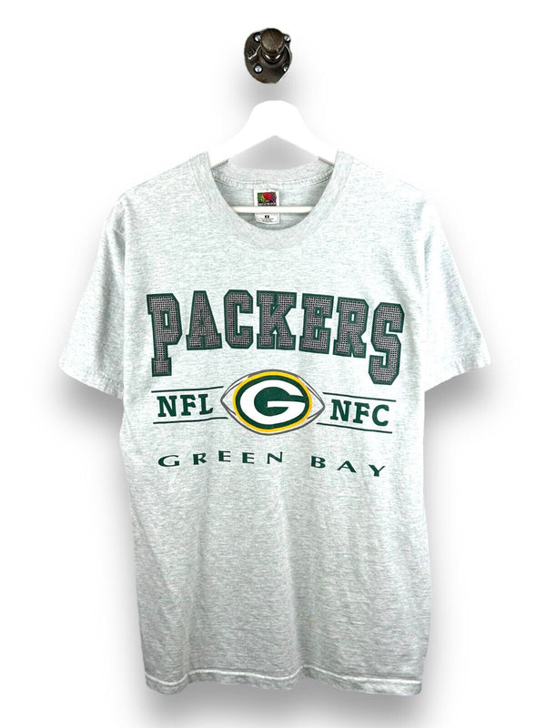 Vintage 90s Green Bay Packers NFL NFC Spell Out Graphic T-Shirt Size Medium