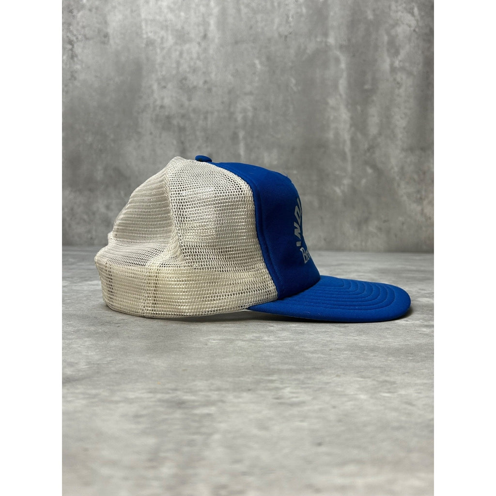 Vintage 80s/90s India Oak Brew Crew Spellout Graphic Trucker Snapback Hat OSFA
