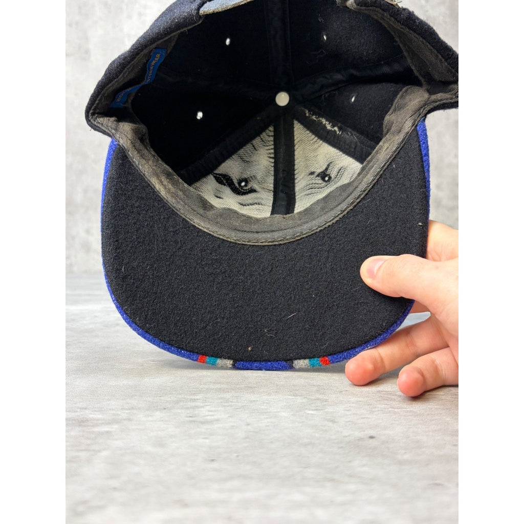Vintage Pendleton Embroidered Spellout Aztec Brim Western Strapback Hat OSFA