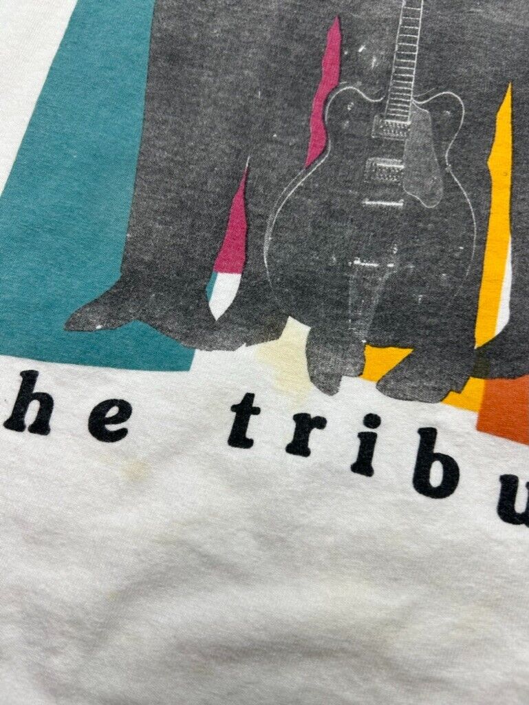 Vintage 90s The Beatles The Tribute Graphic Music Band T-Shirt Size Large White