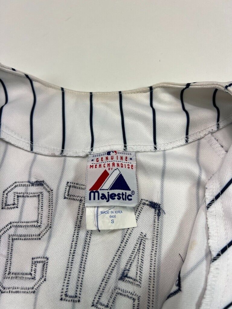 Vtg #55 Hideki Matsui New York Yankees MLB Pinstripe Majestic Jersey Sz Small