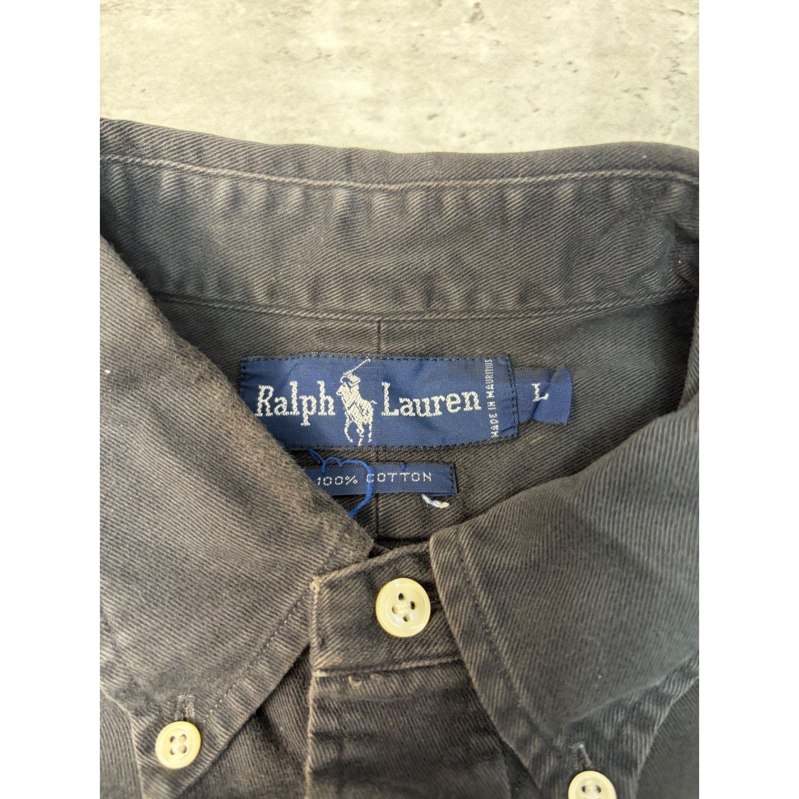 Vintage Polo Ralph Lauren Embroidered Pony Long Sleeve Button Up Shirt Sz Large