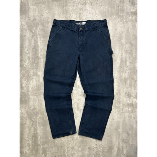 Carhartt Relaxed Fit Canvas Workwear Carpenter Pants Size 39 Blue