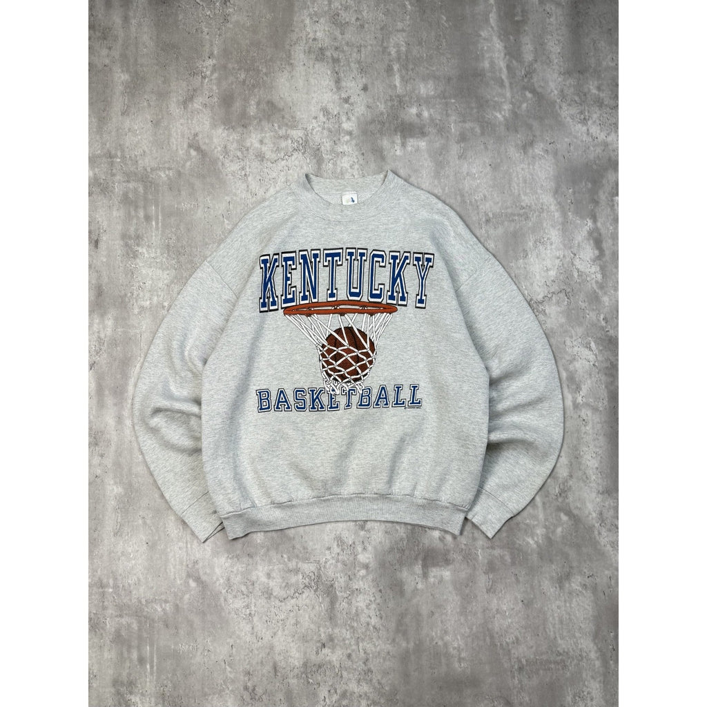 Vintage 90s Kentucky Wildcats NCAA Basketball Graphic Sweatshirt Size Large