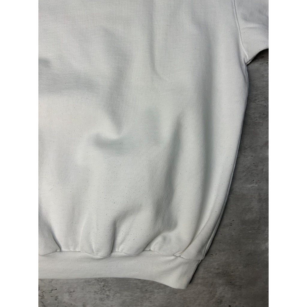 Vintage 90s Quiksilver Embroidered Spellout White Sweatshirt Size Large