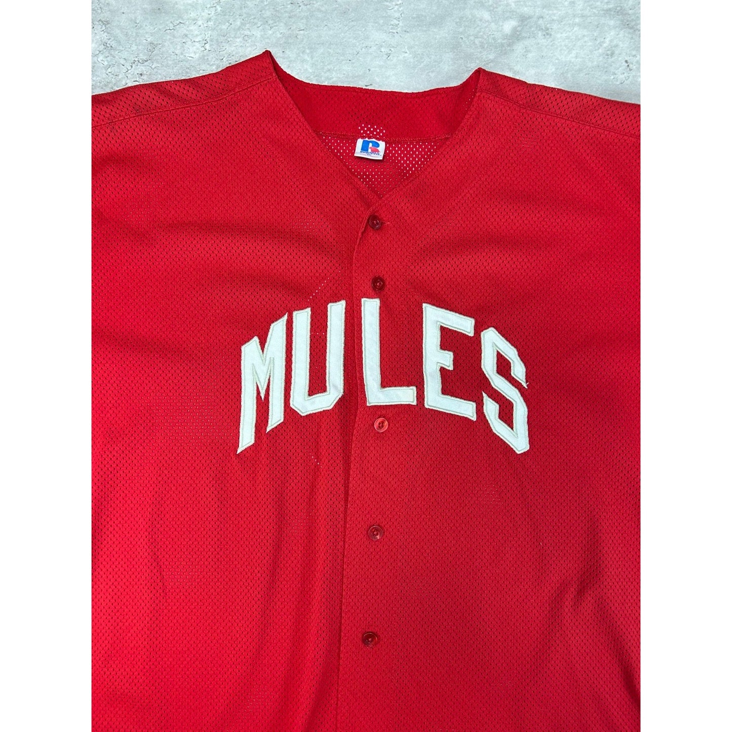 Vintage 90s Central Missouri Mules NCAA Stitched Baseball Jersey Size XL