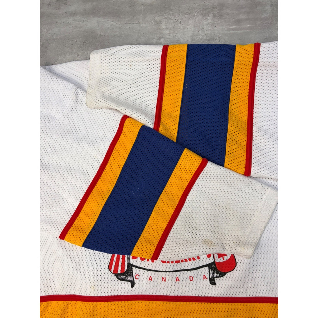 Vintage 90s Don Cherry's Canada Dog Graphic Hockey Jersey Size XL