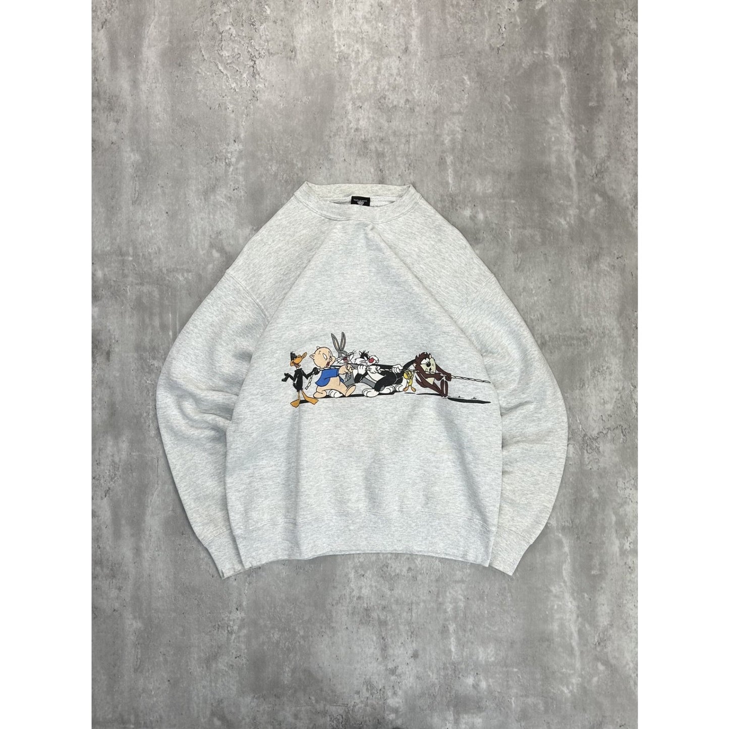 Vintage 90s Looney Tunes Cartoon Characters Tv Show Promo Sweatshirt Size Large