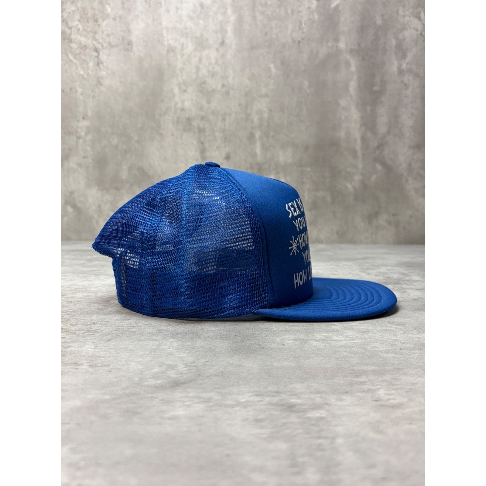 Vintage 80s/90s Sex Is Like Snow Comedy Slogan Graphic Trucker Snapback Hat OSFA