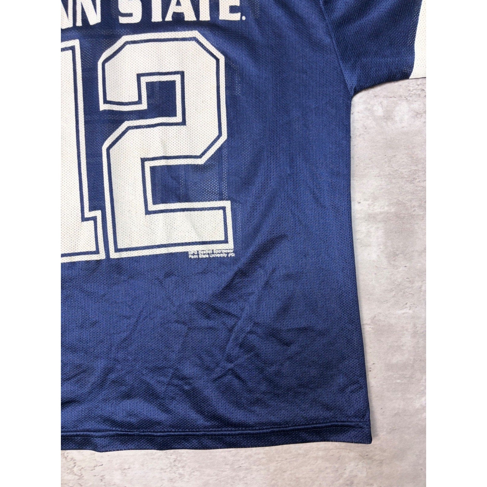 Vintage 90s Penn State Nittany Lions #12 NCAA YOUTH Football Jersey Size Large