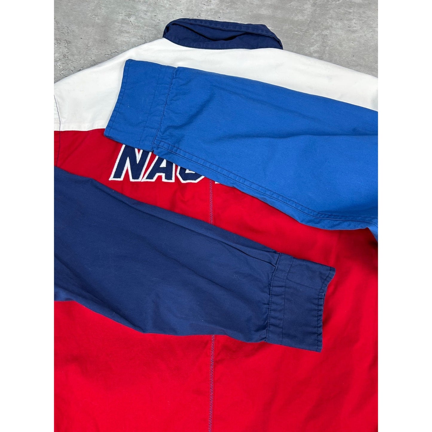 Nautica N83 Hydro Race Embroidered Long Sleeve Button Up Shirt Size Large