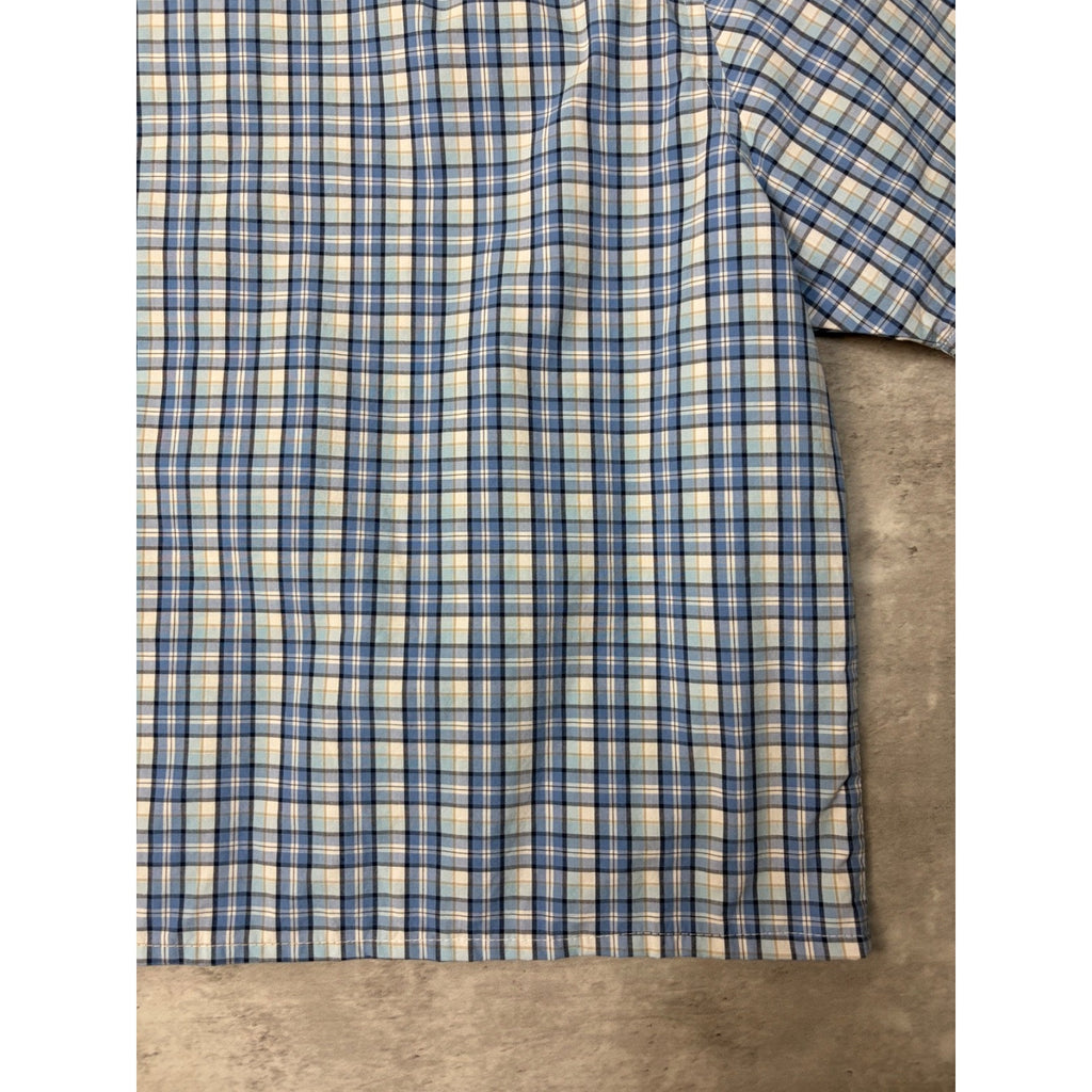 Croft & Barrow Plaid Single Pocket Reworked Cropped Button Up Shirt Size XL