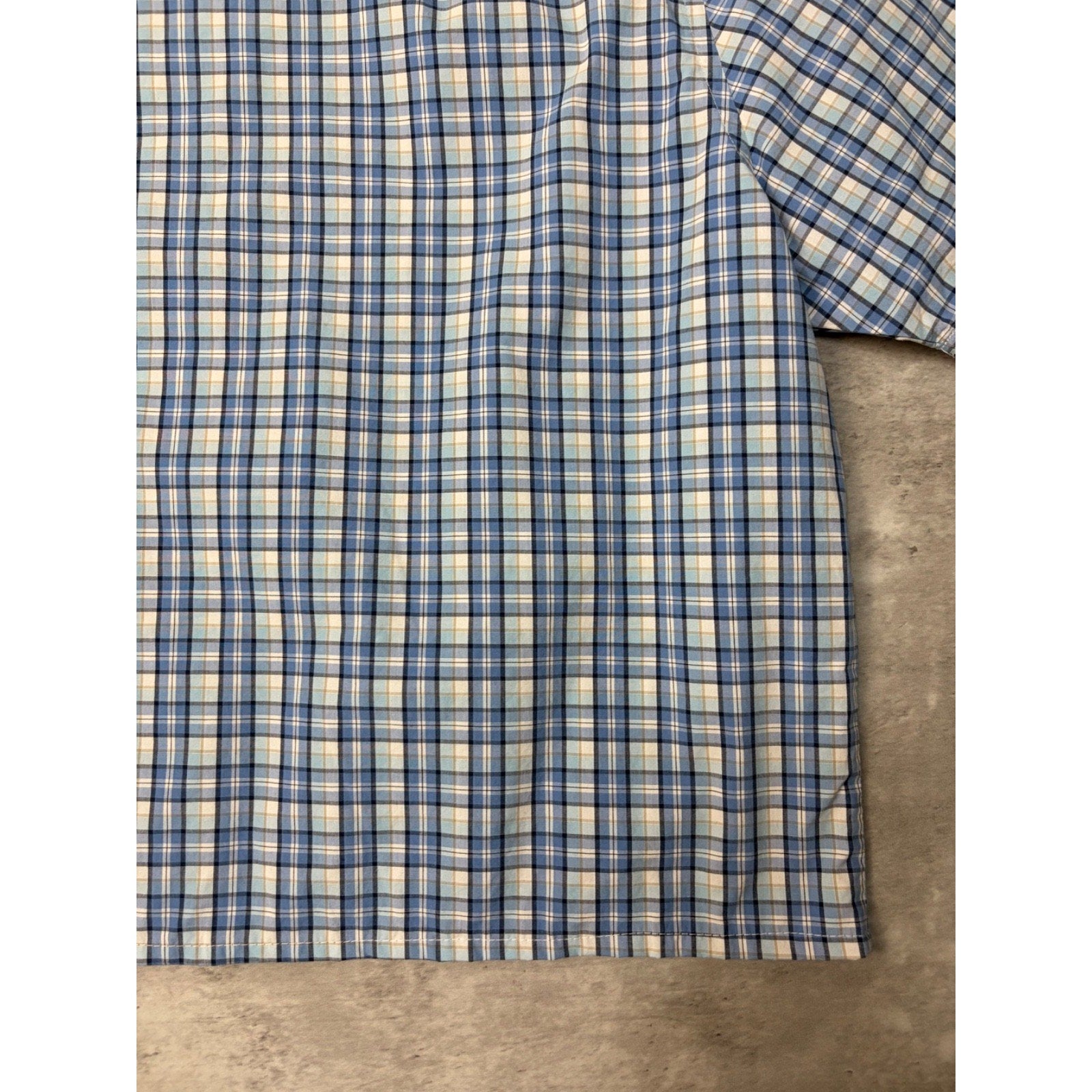 Croft & Barrow Plaid Single Pocket Reworked Cropped Button Up Shirt Size XL