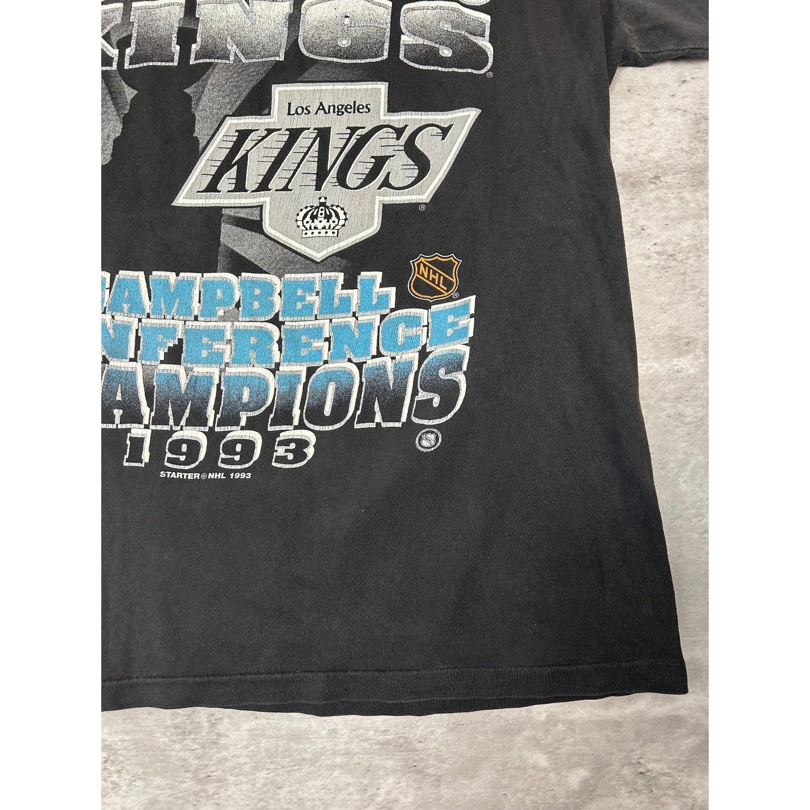 Vintage 1993 Los Angeles Kings NHL Campbell Conference Champs T-Shirt Sz Medium