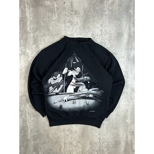 Vintage 1994 Looney Tunes Billiards Graphic TV Show Promo Sweatshirt Size XL