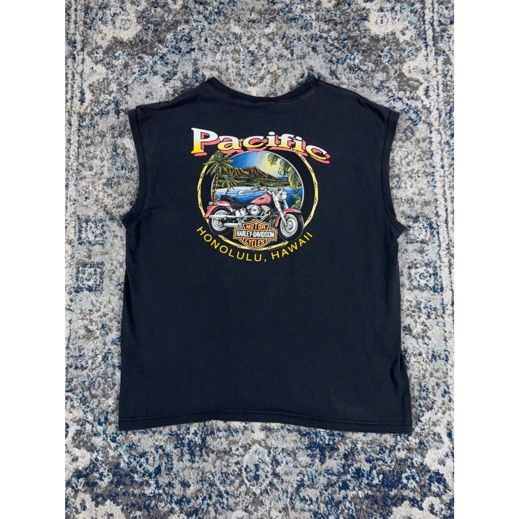 Vintage 1995 Harley Davidson Eagle Graphic Sleeveless T-Shirt Size 2XL