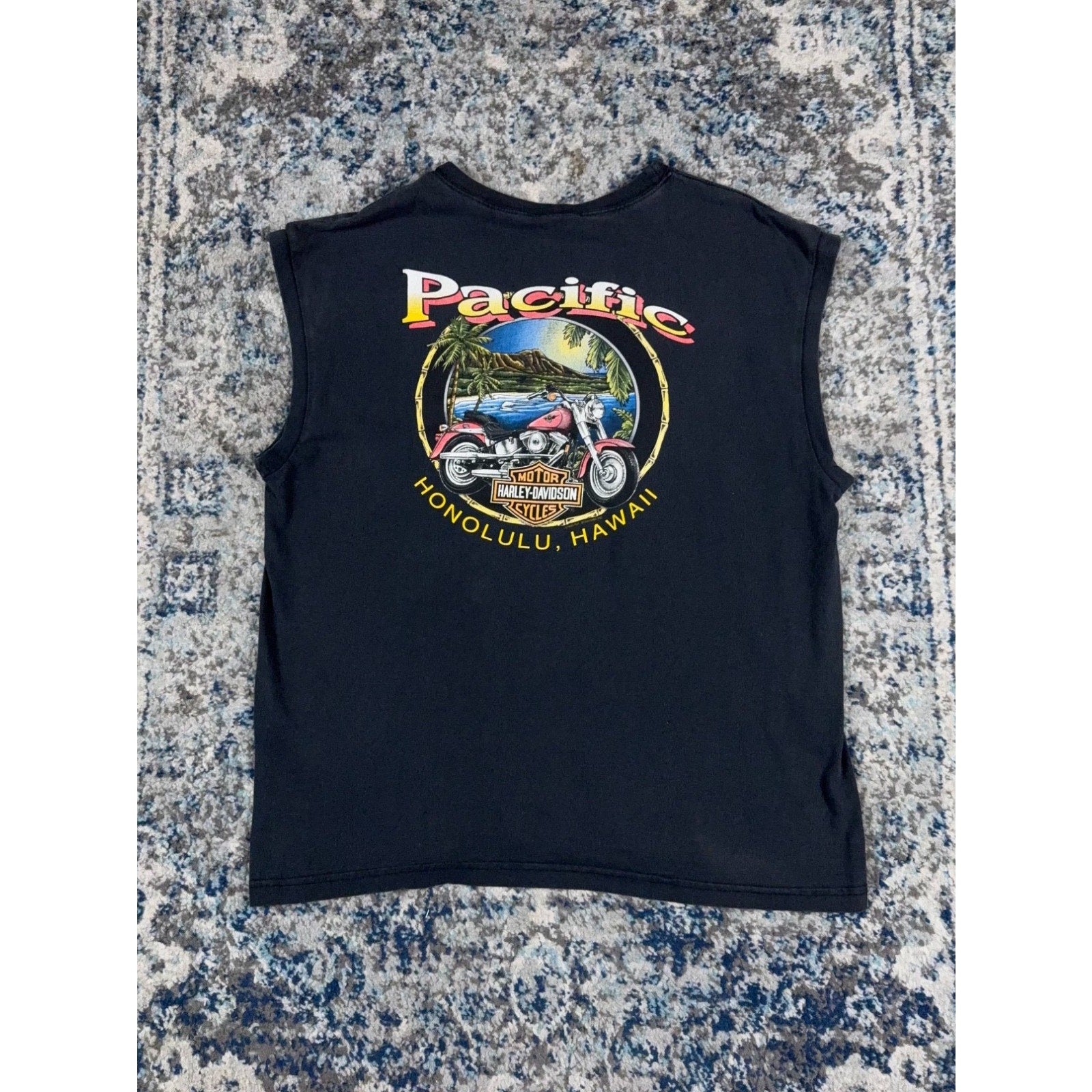 Vintage 1995 Harley Davidson Eagle Graphic Sleeveless T-Shirt Size 2XL