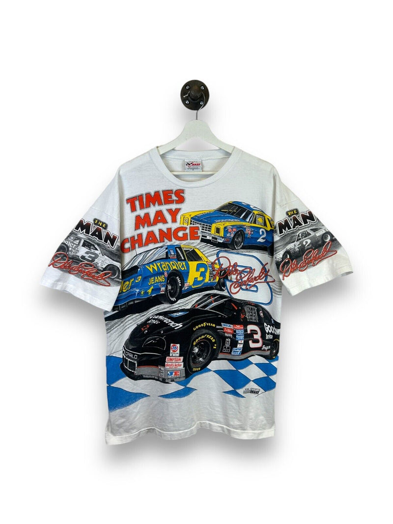 Vintage 1996 Dale Earnhardt The Man Nascar All Over Print T-Shirt Size XL 90s