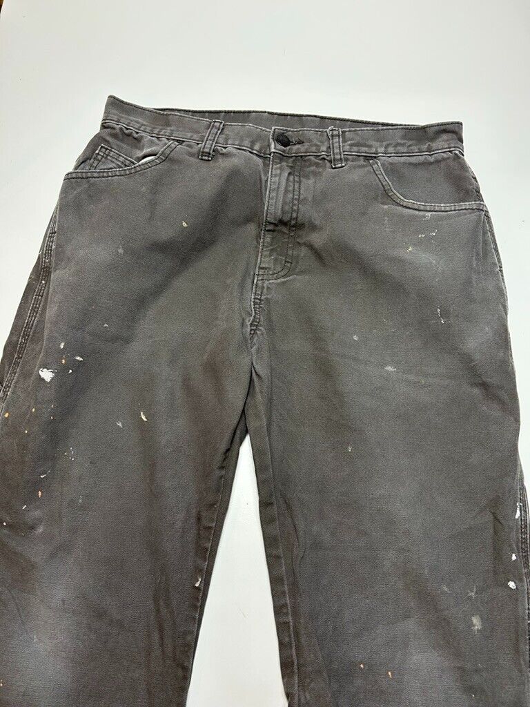 Dickies Canvas Workwear Carpenter Pants Size 33 Gray