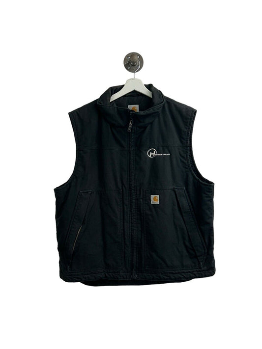 Carhartt Insulated Quick Duck Canvas Workwear Vest Jacket Size XL Black