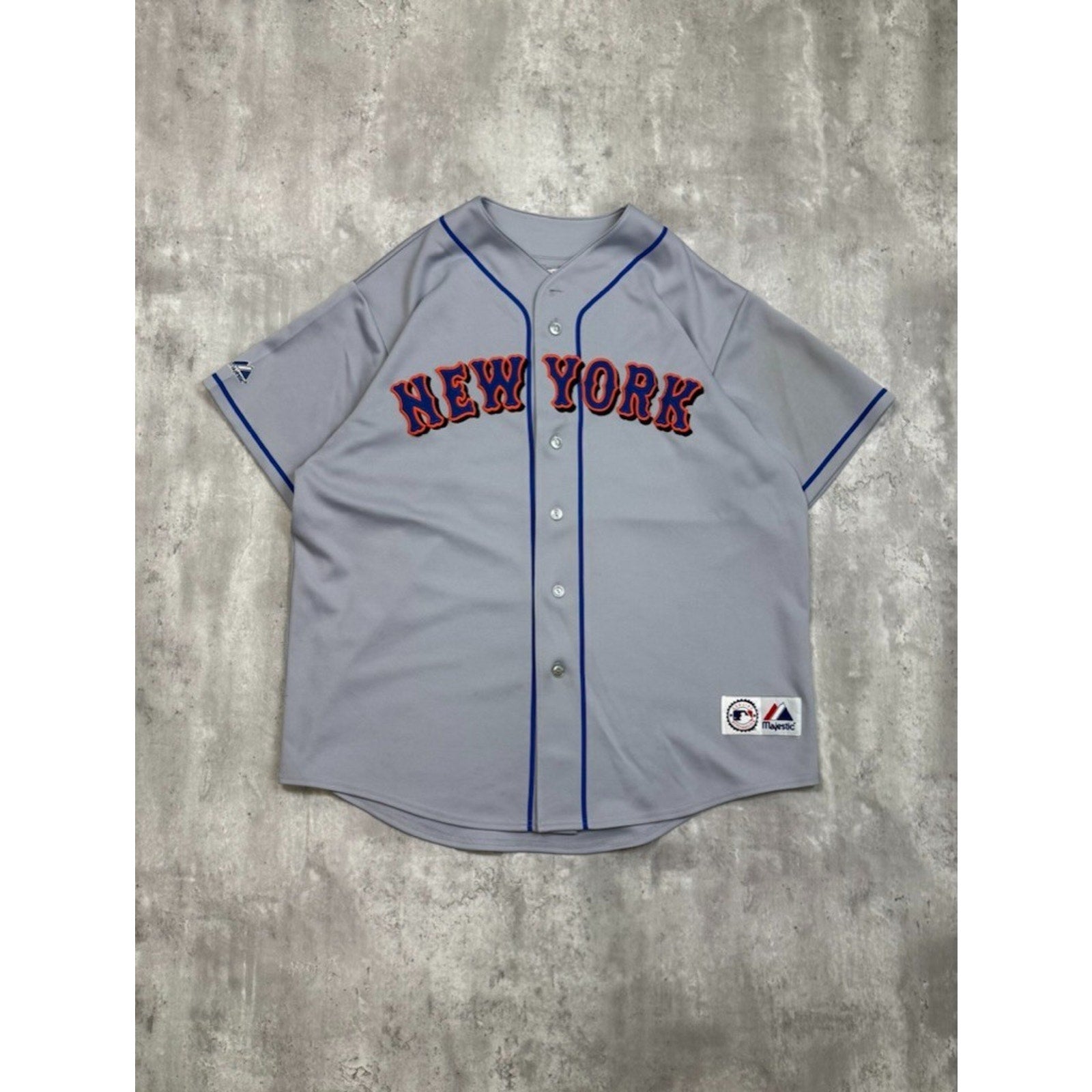 Vintage Pedro Martinez #45 New York Mets MLB Stitched Majestic Jersey Size XL