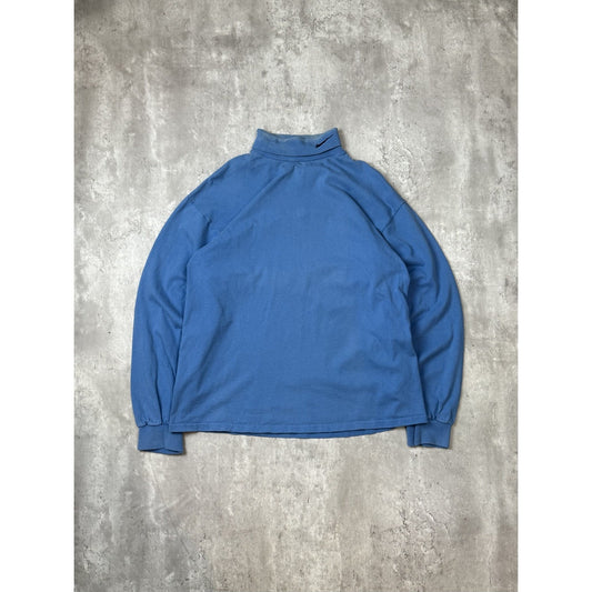 Vintage 90s Nike Embroidered Swoosh Long Sleeve Turtle Neck T-Shirt Size Large