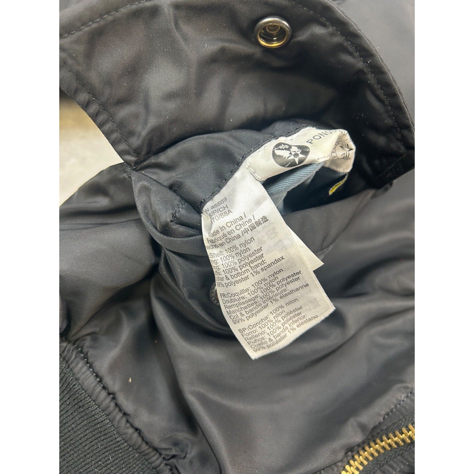 Vintage 90s Military MA-1 Reversible Flight Bomber Jacket Size Small