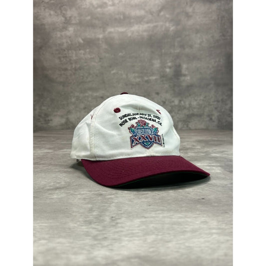 Vintage 1993 NFL Super Bowl XXXVII Embroidered Crest Logo Snapback Hat OSFA