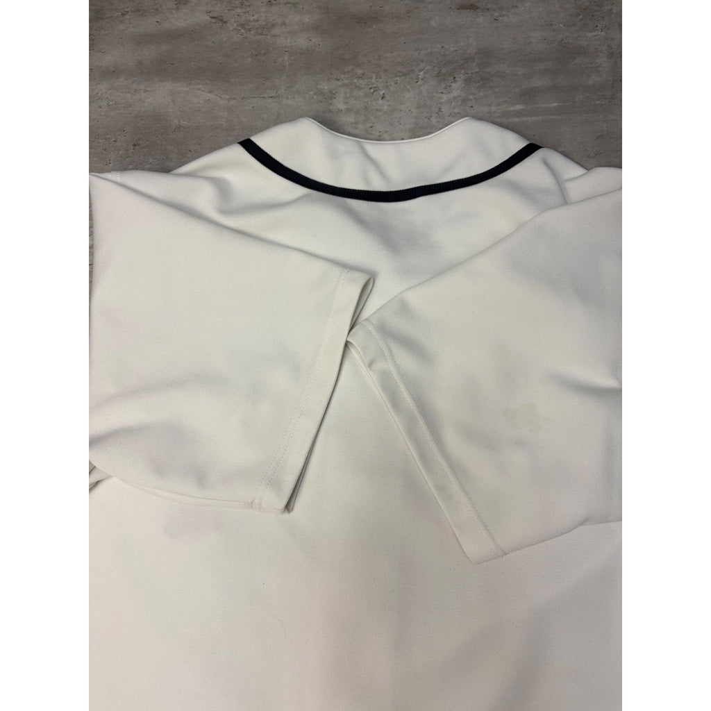 Vintage Detroit Tigers MLB Script Spellout Baseball Jersey Size Large