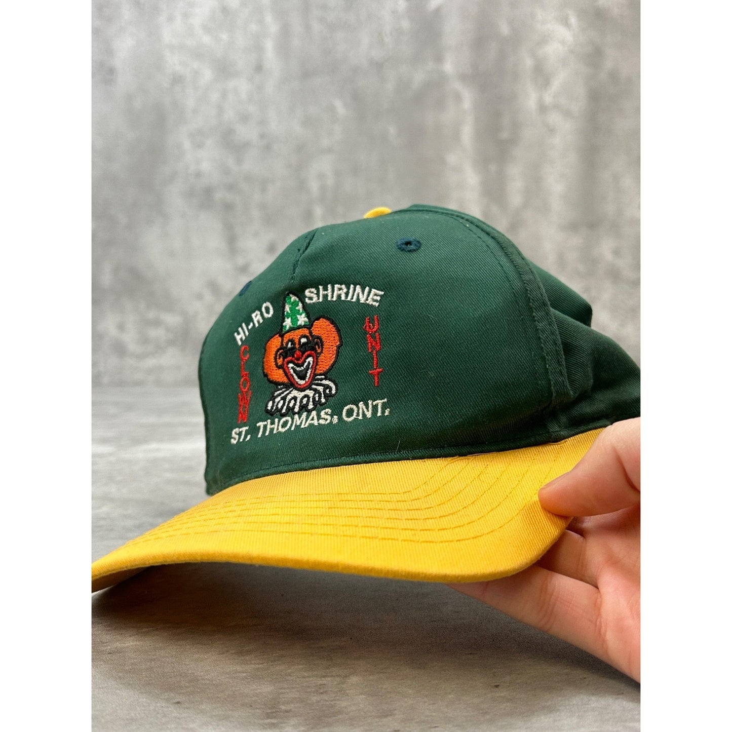 Vintage 90s Hi-Ro Shrine Clown Unit Embroidered Destination Snapback Hat OSFA